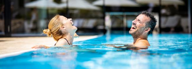 Lady in the pool